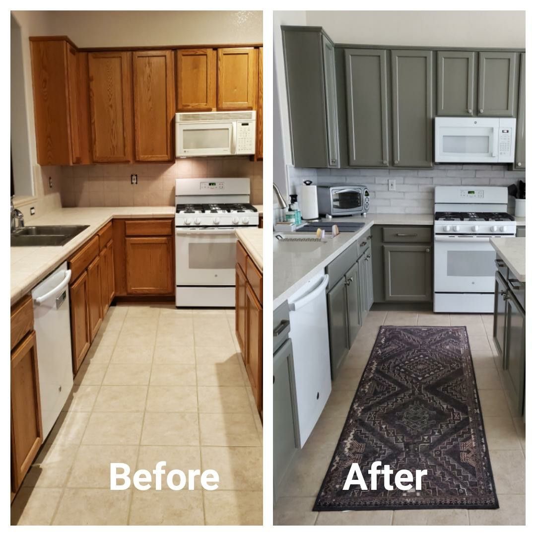 Kitchen Cabinet Painting Project 1